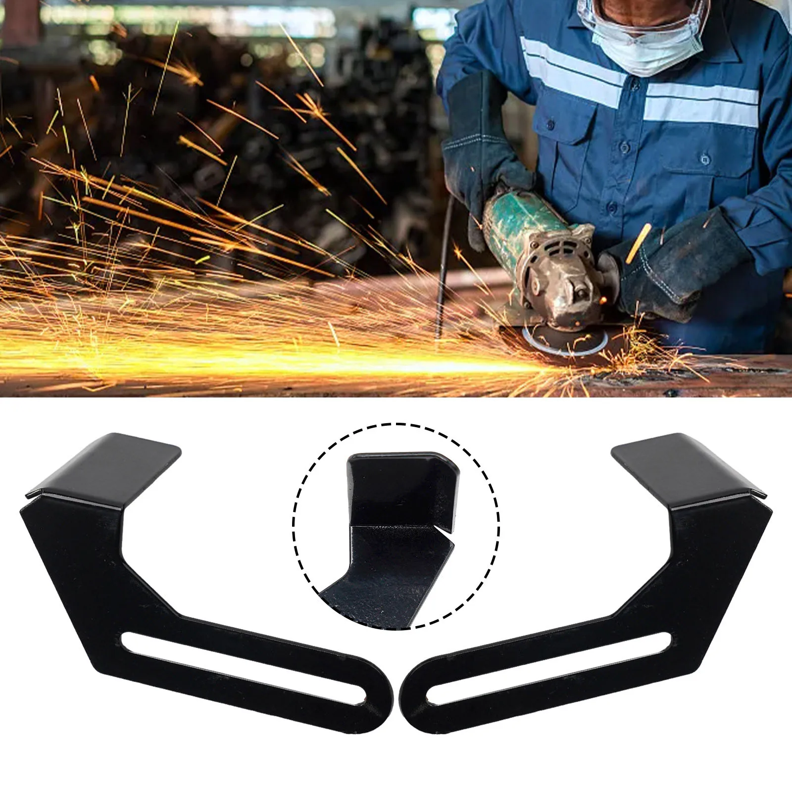 Metal grinder tool rest and backing plate assembly for 150/200 size grinders with safety guard and attachment hardware