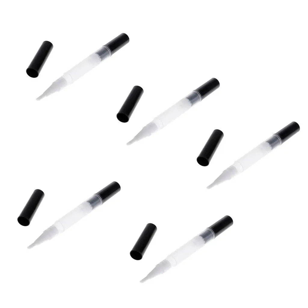 5Pcs Nagelhautöl Flaschen mit Pinsel Wimpern Wachstum Rohr Leere Twist Stift 3ml Lip Gloss Stift Kosmetische behälter Rohr