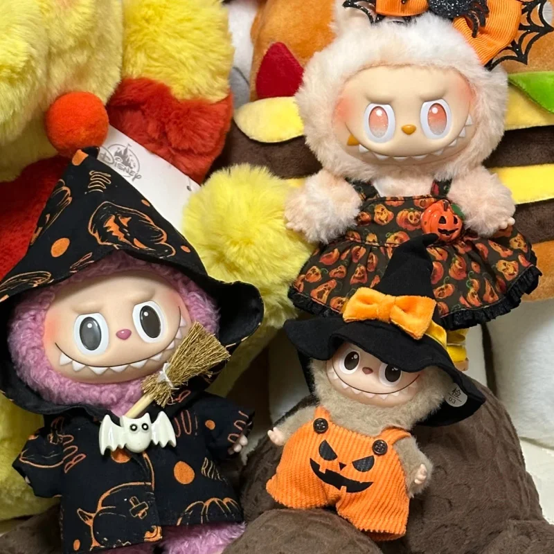 Ubranka dla lalek Labubu 4.0 Mini Edition 10cm, stroje na Halloween, kostiumy Labubu 4.0 Heart's Secret Tarot, akcesoria dla lalek