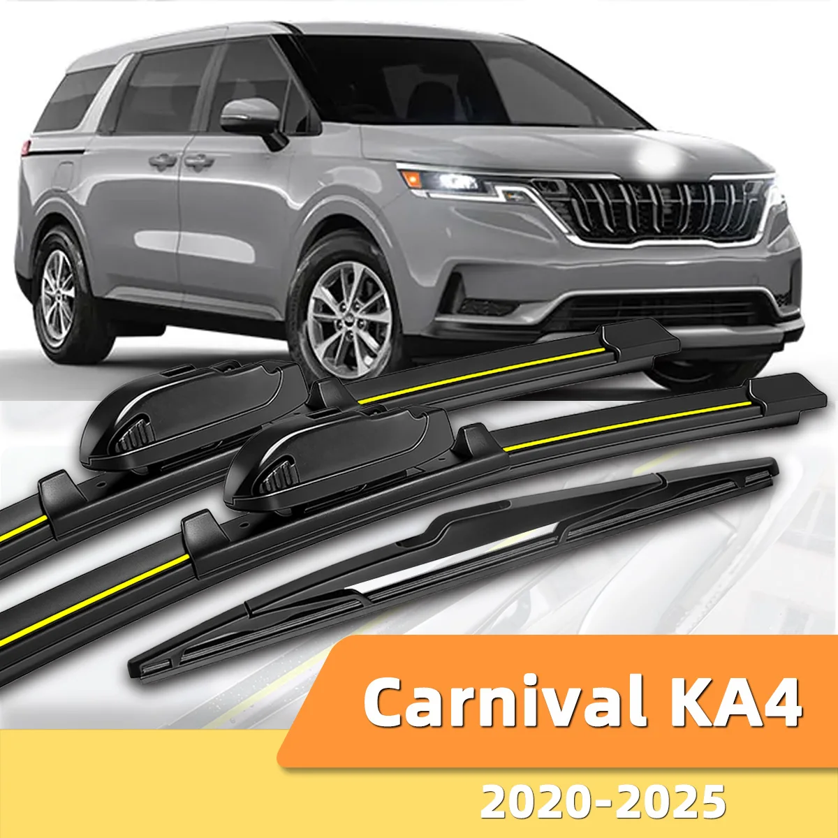 Geeignet für KIA Carnival KA4 2020-2025 Front- und Heckscheibenwischer, langlebiges Zubehör für Autoscheiben 2021 2023 2024.