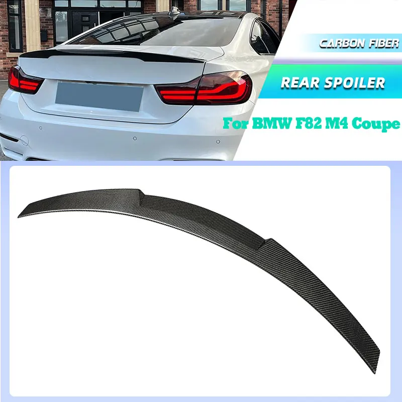 

Углеродное волокно, задний спойлер багажника, крылья для BMW F82 M4 Coupe 2014-2019, гоночный задний спойлер, крышка багажника, комплект кузова для губ
