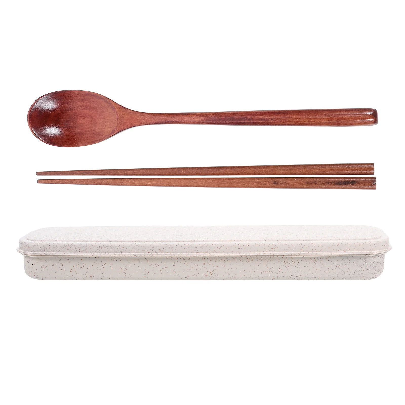 

Nanmu Wood Cutlery Set 23.5Cm Portable Spoon Chopsticks For Outdoor Travel Japanese Style Reusable Dining Utensils For