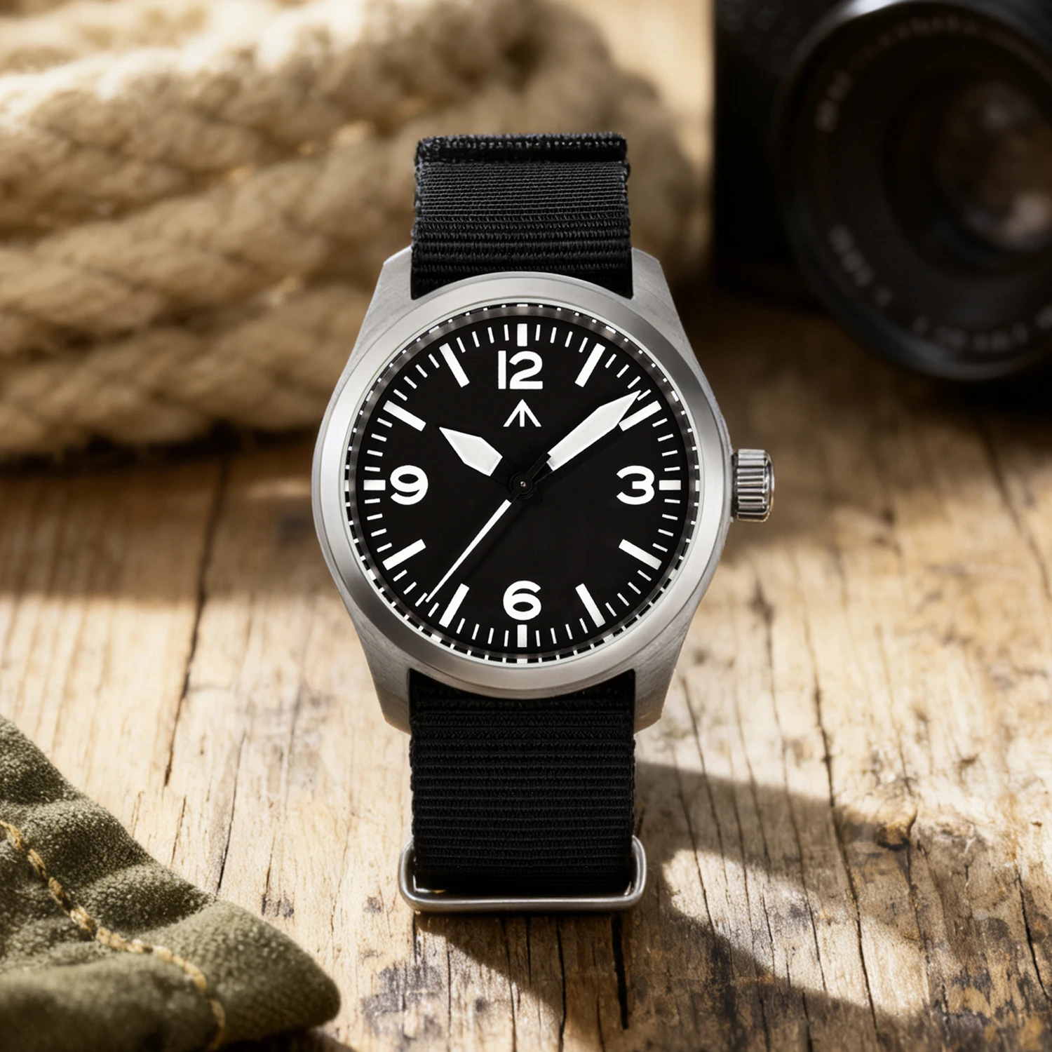 Reloj Militado ML08 V2 de 38mm, relojes con movimiento de cuarzo VH31, zafiro luminoso, cristal de doble cúpula, reloj de pulsera Vintage resistente al agua