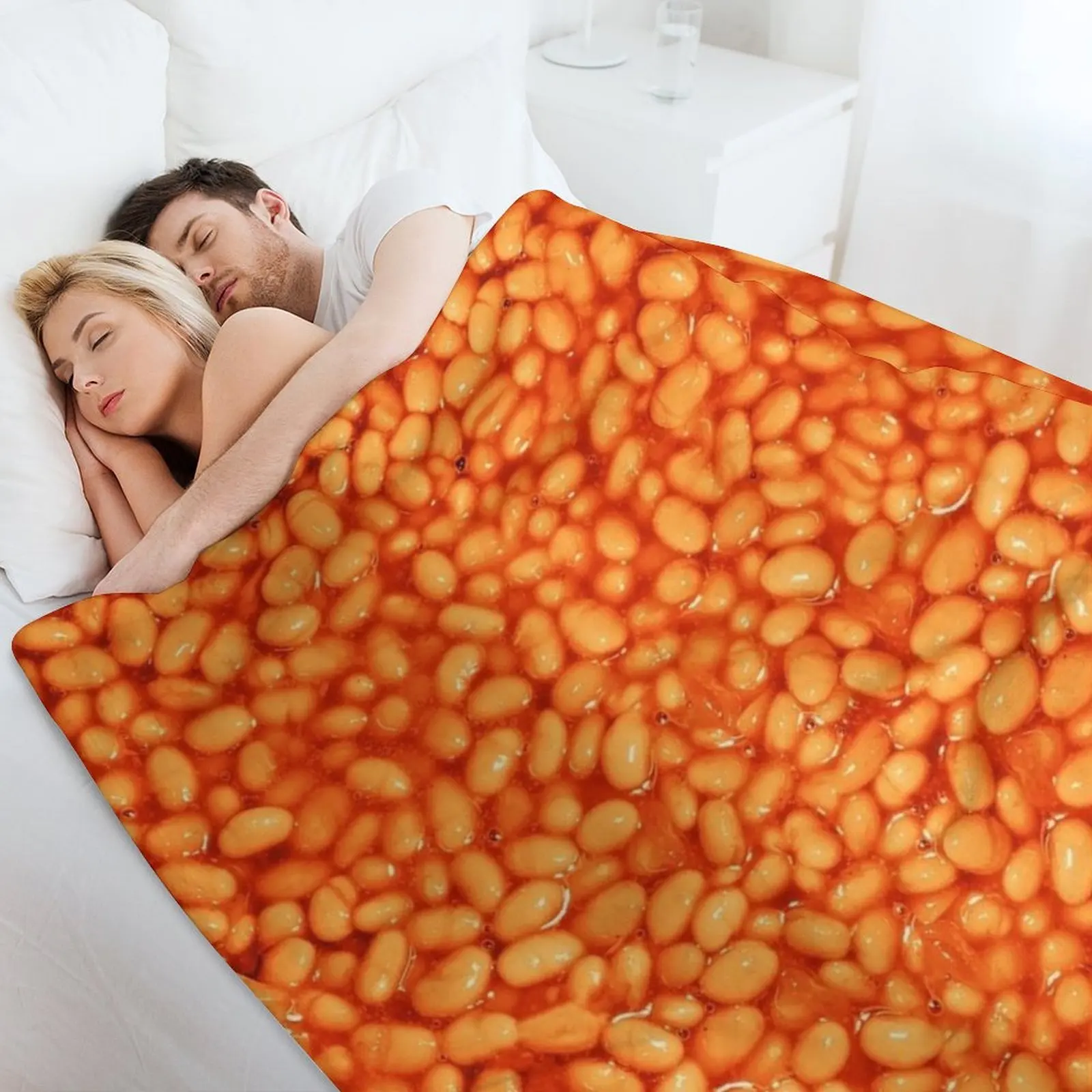 الفاصوليا في الأشياء نمط رمي بطانية تأثيري أنيمي الحرارية للسفر بطانيات الزخرفية متعددة الأغراض