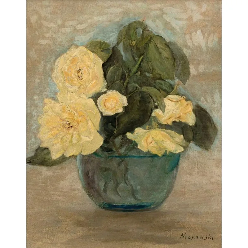 Floral Blush Pink Roses Crystal Vase Manet Van Gogh Flowers Poster Print Wall Art Pictures Canvas Painting Room Home Decor Gi