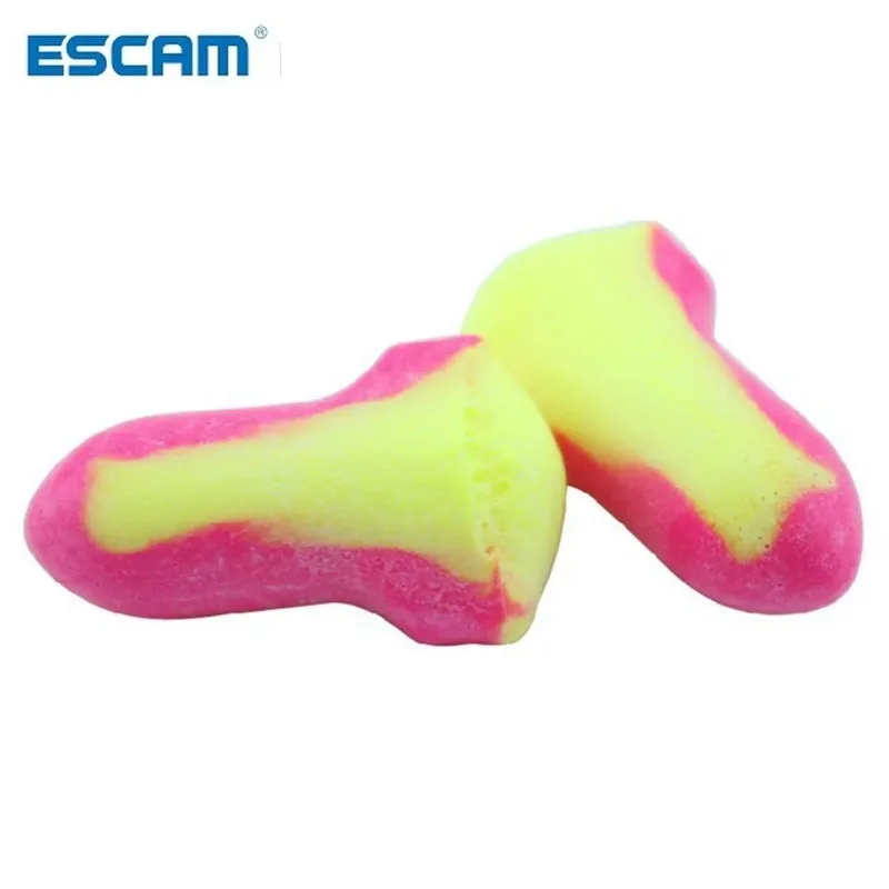 ESCAM 10 Pairs Disposable Uncorded Foam Earplugs  Snore Sleep Hearing Protections Ear Protector Earplugs Earmuff