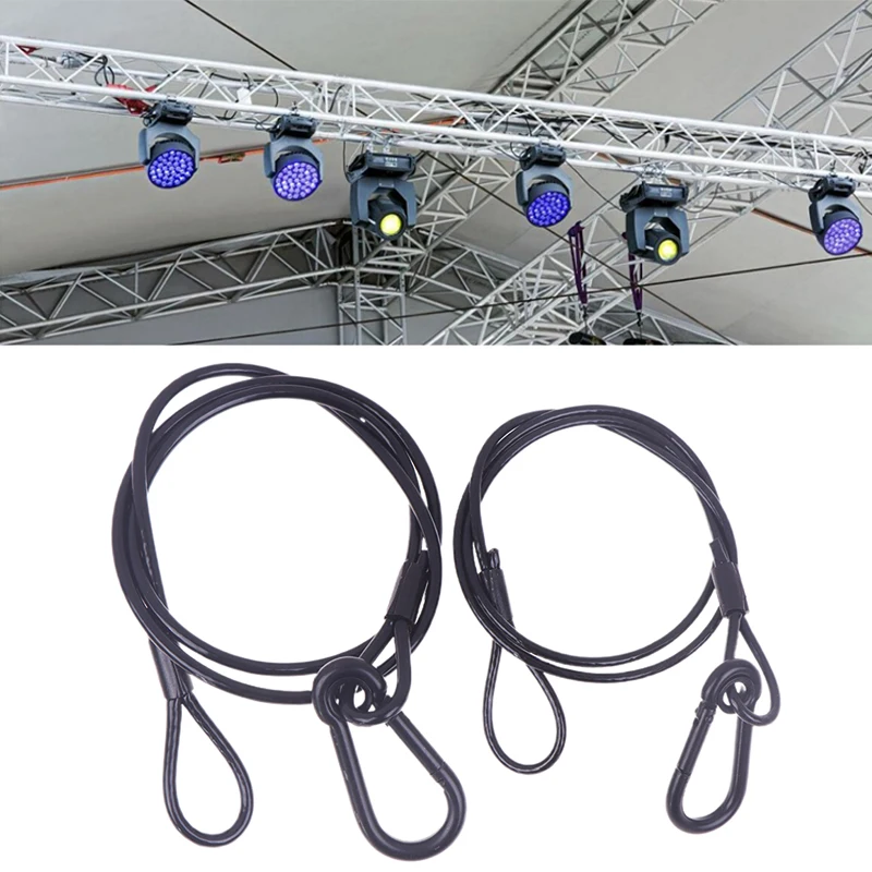 1Piece 70/80/100cm High Quality Stage Light Safety Rope Cable/Safe Wire Steel Lock Wire Safe Rope Lock Load Capacity 30/50/80kg