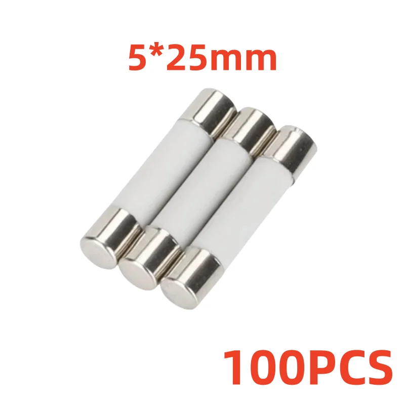 

100PCS RO55 Fast Blow Ceramic Fuse 5*25mm Fuse 250V 0.5A 1A 2A 3A 4A 6A 8A 10A 15A 20A 25A 30A 5x25