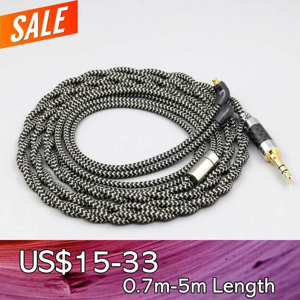 

2 Core 2.8mm Litz OFC Earphone Shield Braided Sleeve Cable For Etymotic ER4SR ER4XR ER3XR ER3SE ER2XR ER2SE LN008061