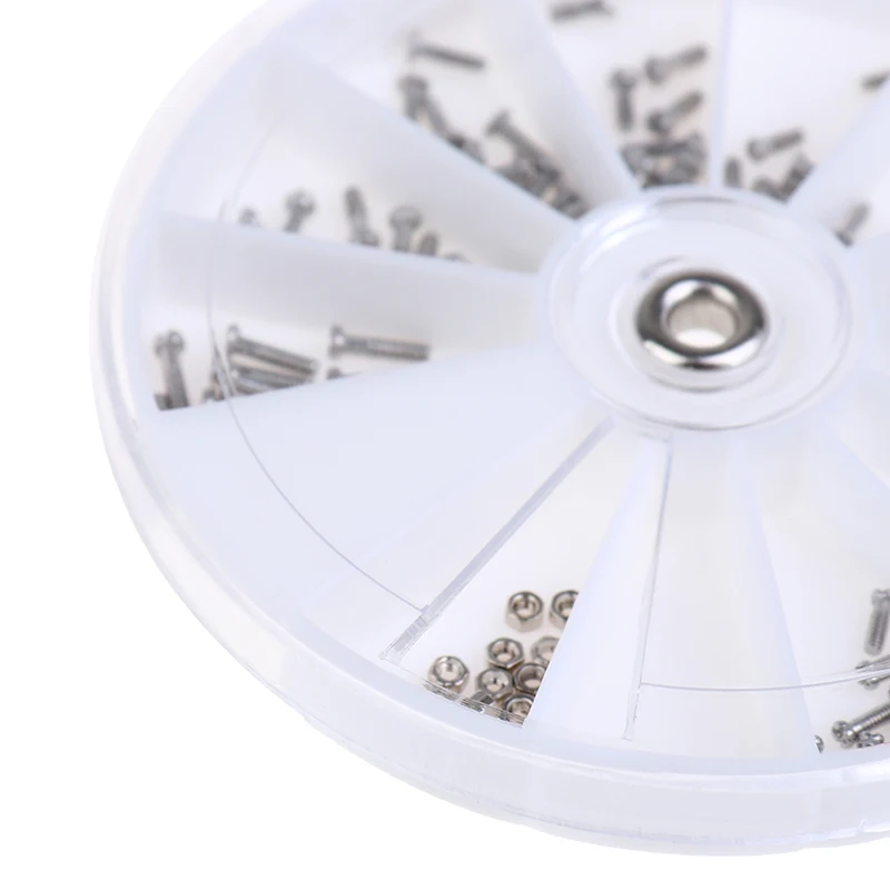 120Pcs/Box Assorted Stainless Steel Glasses Screws Set With Small Screwdriver