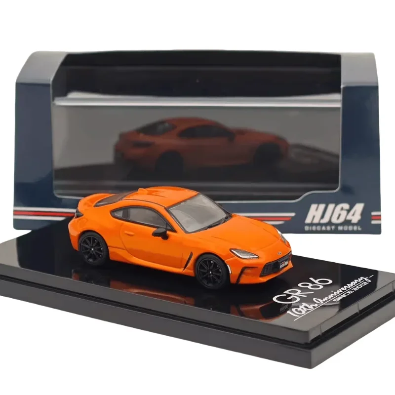 1/64 Toyota GR86 RZ sports car alloy simulation model, children\'s collection of decorative toys, holiday gifts for friends.