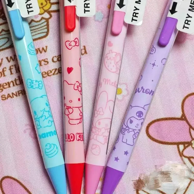 Anime Hello Kitty Cheer Up Pen Cinnamoroll Kuromi Gel Pen Melody Swinging Arm Fun Pen Speed Drying Student Christmas Gifts view 6