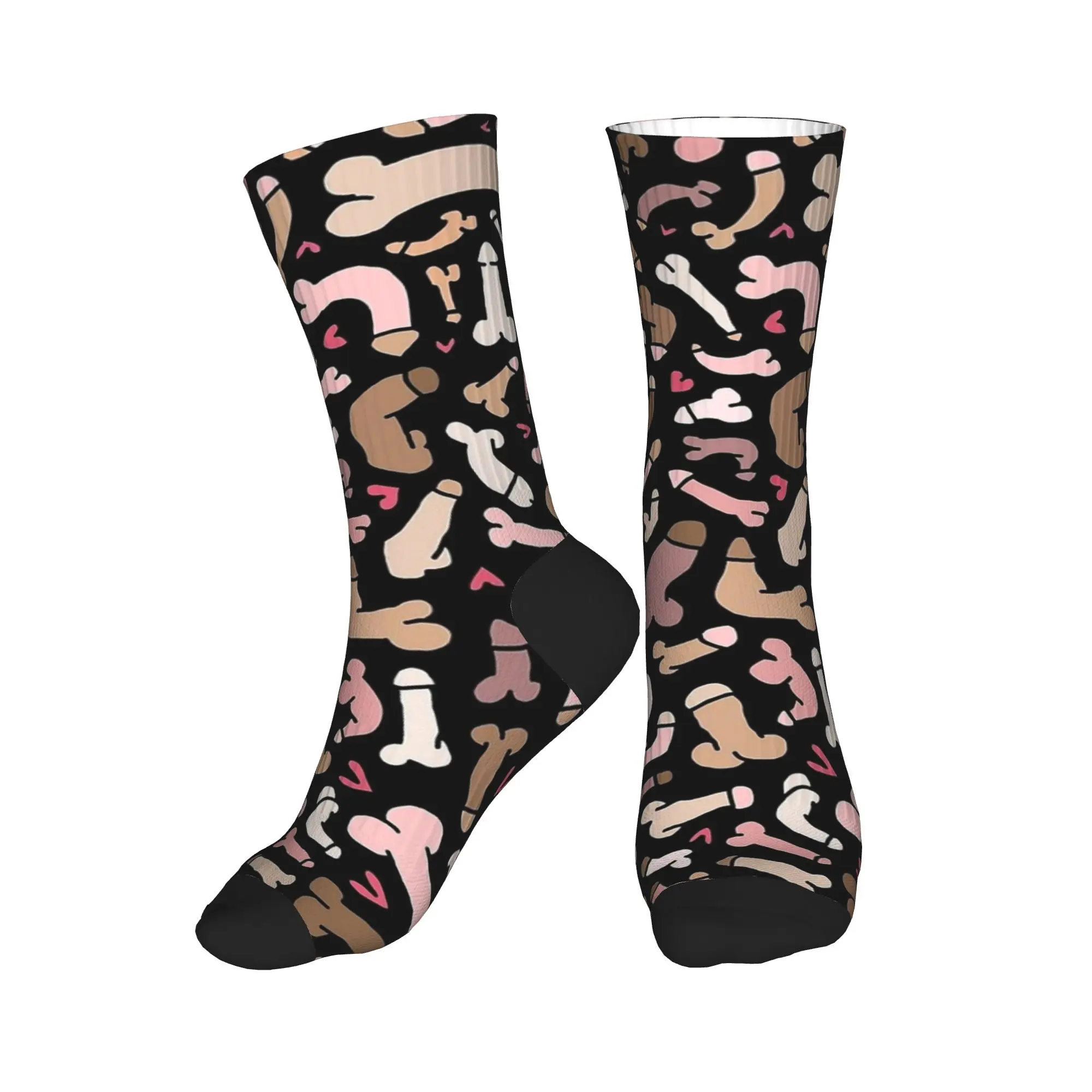 Penis Classic Cock Print Socks  Vintage Stockings Couple Warm Soft Outdoor Socks Winter Graphic Anti-Slip Socks