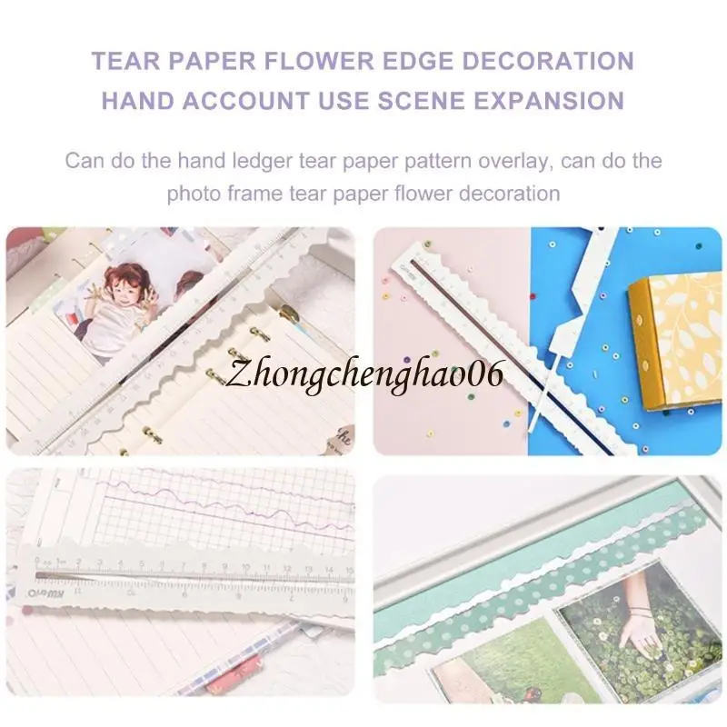 Metal Craft Ruler Wavy Line Jagged Irregular Edges 12Inch Measuring Drawing Tool 601F