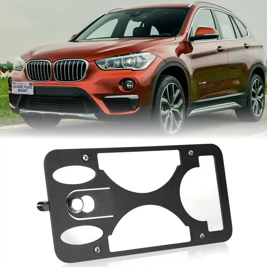 

Bumper License Plate Mount Compatible with BMW X1 U11 M35i and MSport 20232025, No Drill Front License Plate Frames Tow Hook Lic