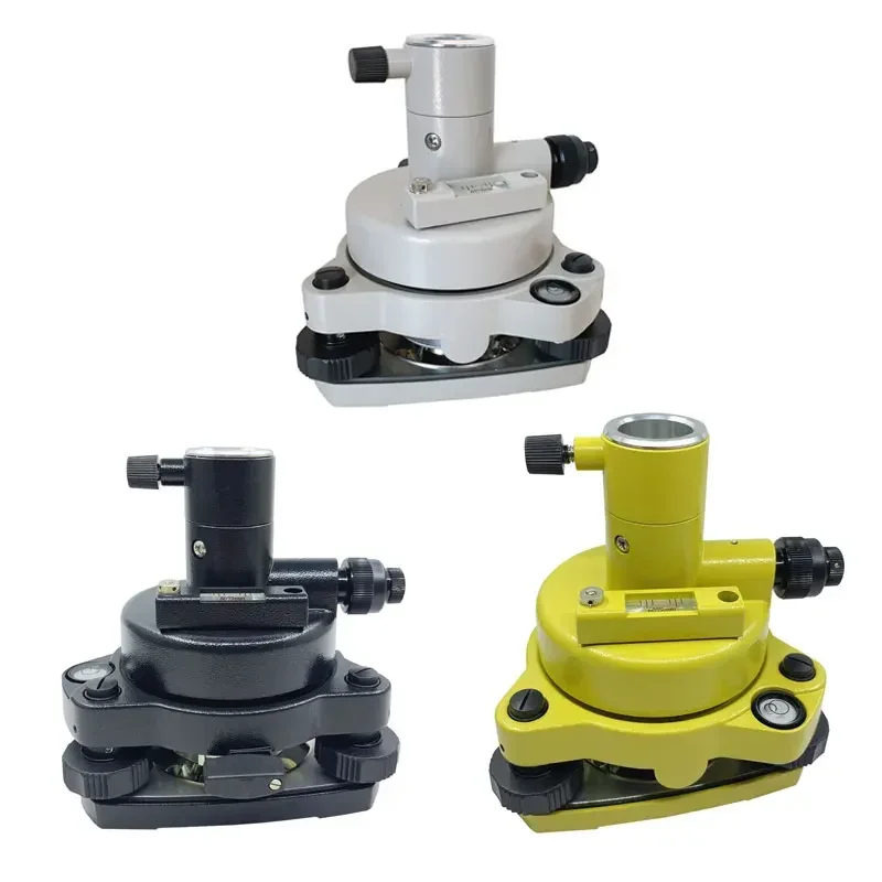 Grey black yellow three claw adapter with optical plume for prism measuring instrument of total station