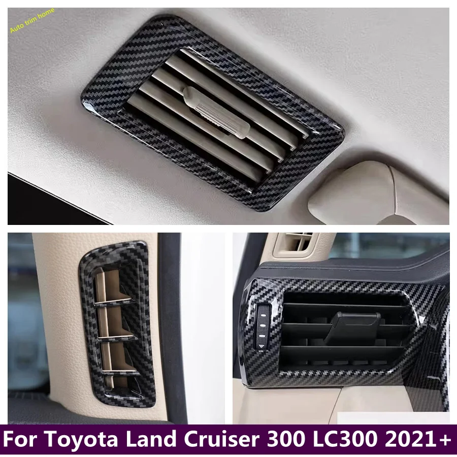 

Pillar A Upper Roof Side Air Conditioning Outlet AC Vents Decoration Cover Trim For Toyota Land Cruiser 300 LC300 2021 - 2024