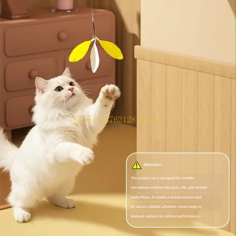 Cats Teaser Push-Button Pet Teaser Toy with Suction Cup for Indoor Spaces best sale