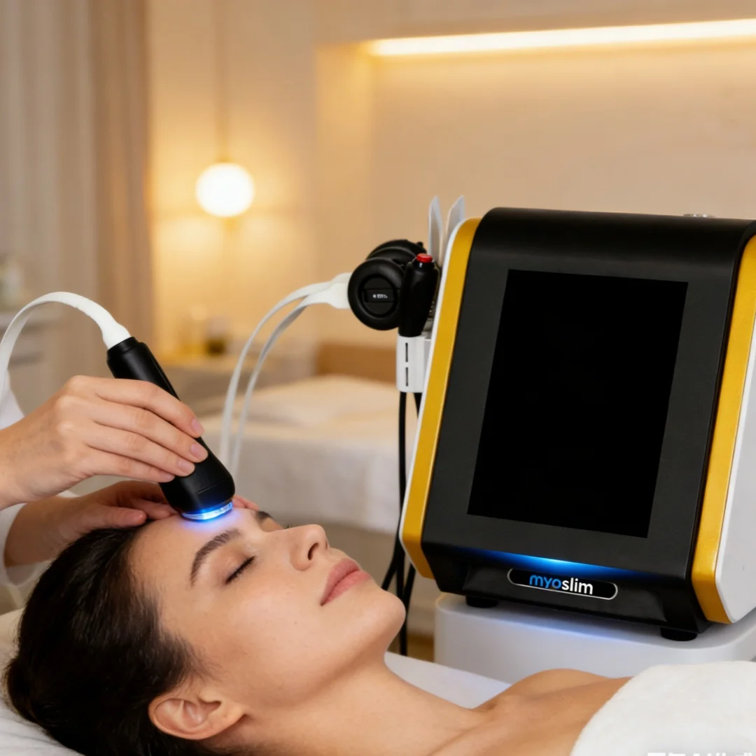 

НОВИНКА: Аппарат для лифтинга лица Myoslim, RF-устройство для подтяжки кожи, против морщин, для сужения пор, стимулятор мышц лица, для салонов красоты