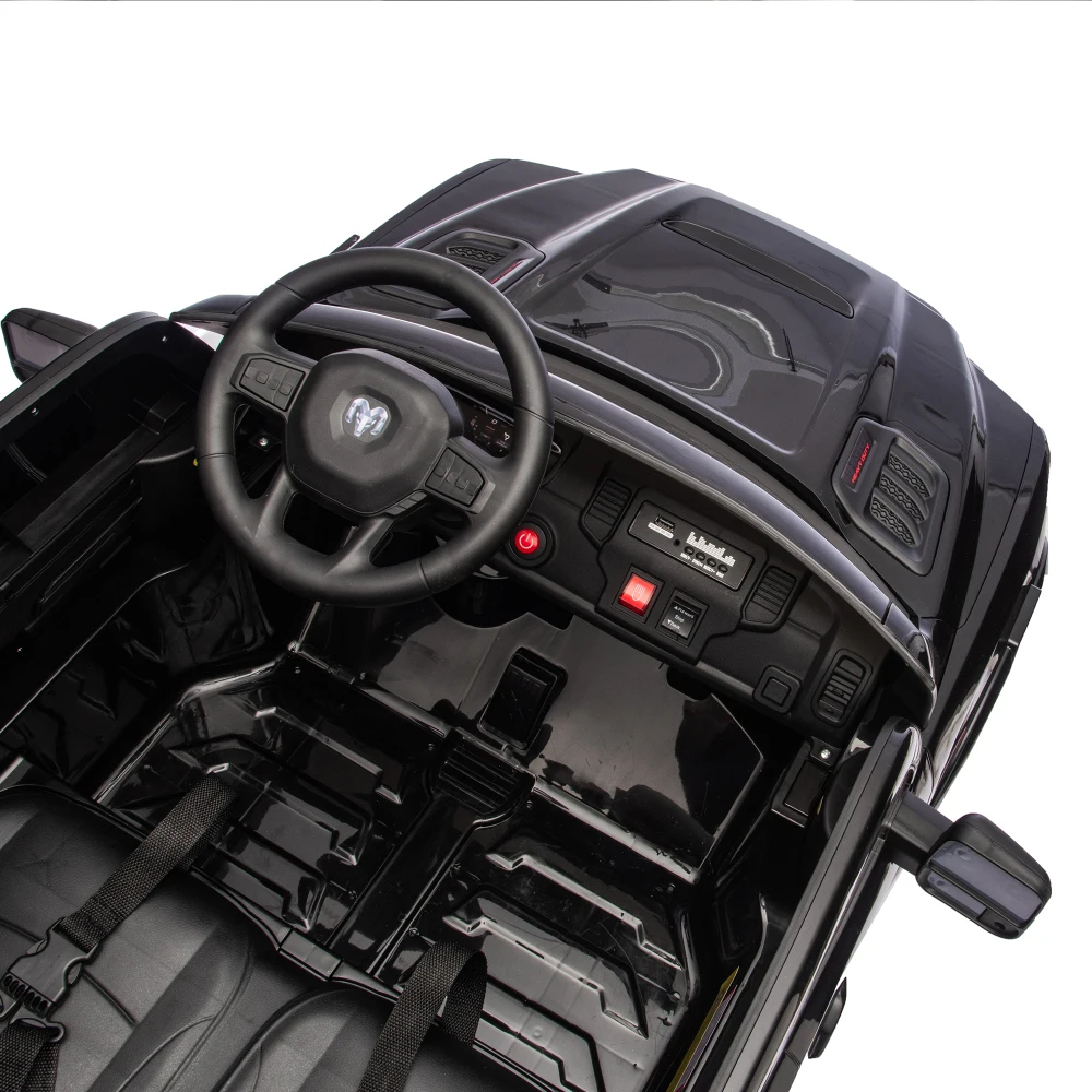 24V 160W 2 posti per bambini che cavalcano su camion telecomando sospensione a 4 ruote musica integrata Bluetooth per età 3-6 anni