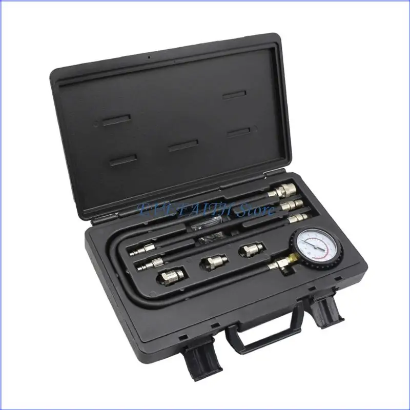 

124B Compression Tester Precisions Engine Compression Gauge with Flexible Hose