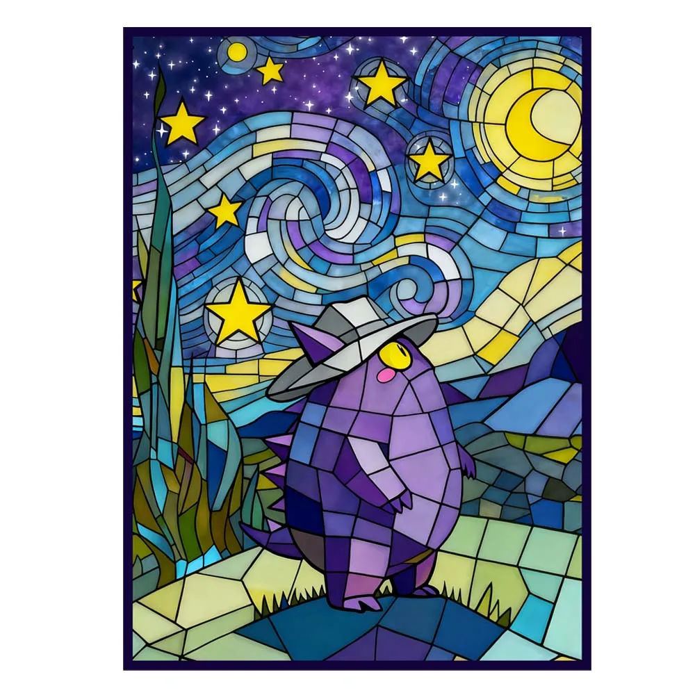 ซองใส่การ์ดโฮโลแกรมลายเกนการ์ PKM ขนาด 66x91 มม. 60 ชิ้น ขนาดมาตรฐาน สำหรับการ์ดเกม MTG/PTCG ของขวัญ