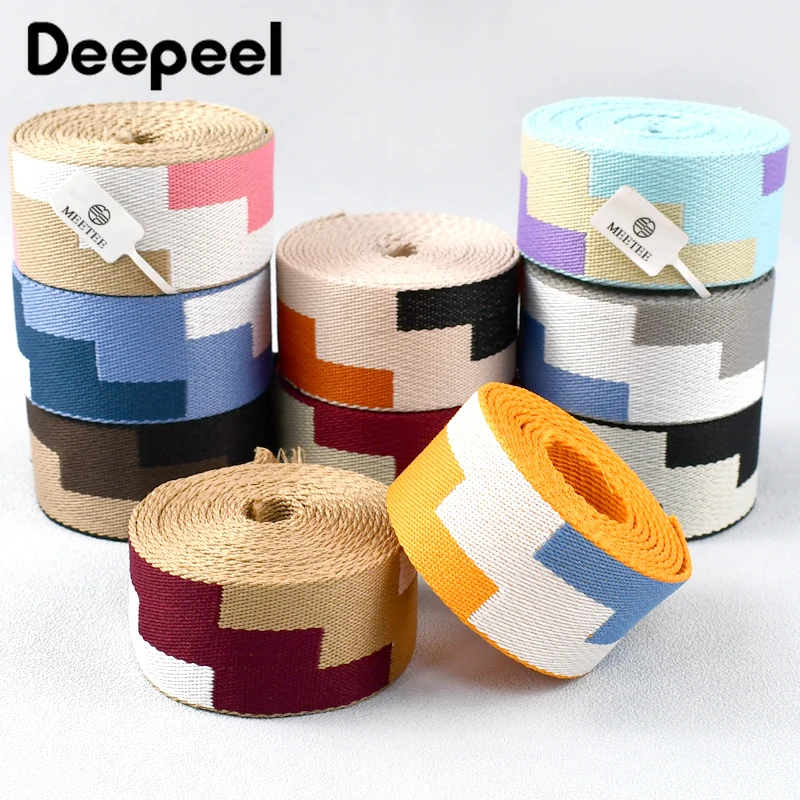 

5Meters 38mm Jacquard Webbing Strap Shoulder Bag Straps Decorative Ribbon Garment Belt Sling Braid Band DIY Sewing Accessories