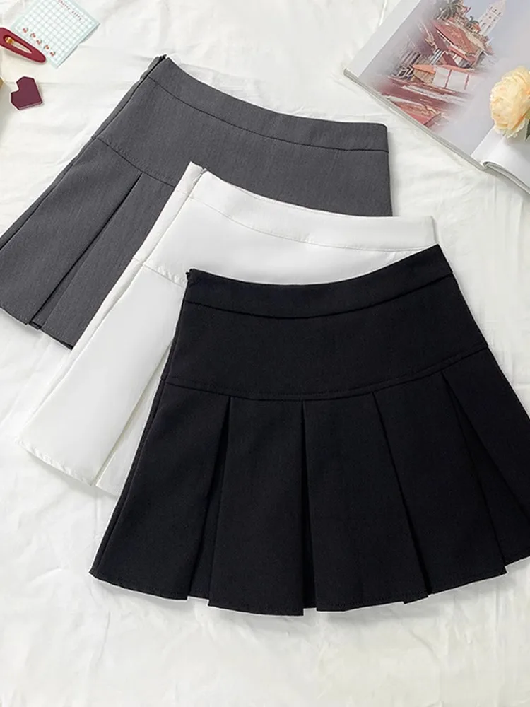 

Мини-платье с высокой талией для женщин, утягивающая универсальная юбка трапециевидной формы с защитой от воздействия, дизайн чувствительности, весна-осень