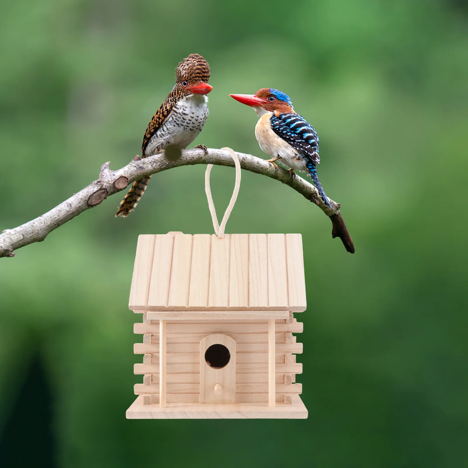 

Wooden Birdcage Unfinished Diy Nest For Canary Parrot Small Birds Pet Hut Outdoor Birds Decoration Accessories