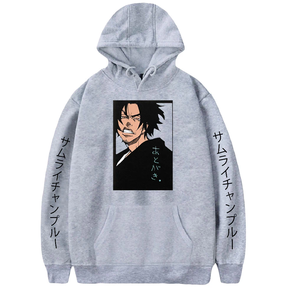 Manga Samurai Champloo Hoodie Pullover lengan panjang wanita pria Tracksuit Harajuku Streetwear Anime Jepang pakaian ukuran besar