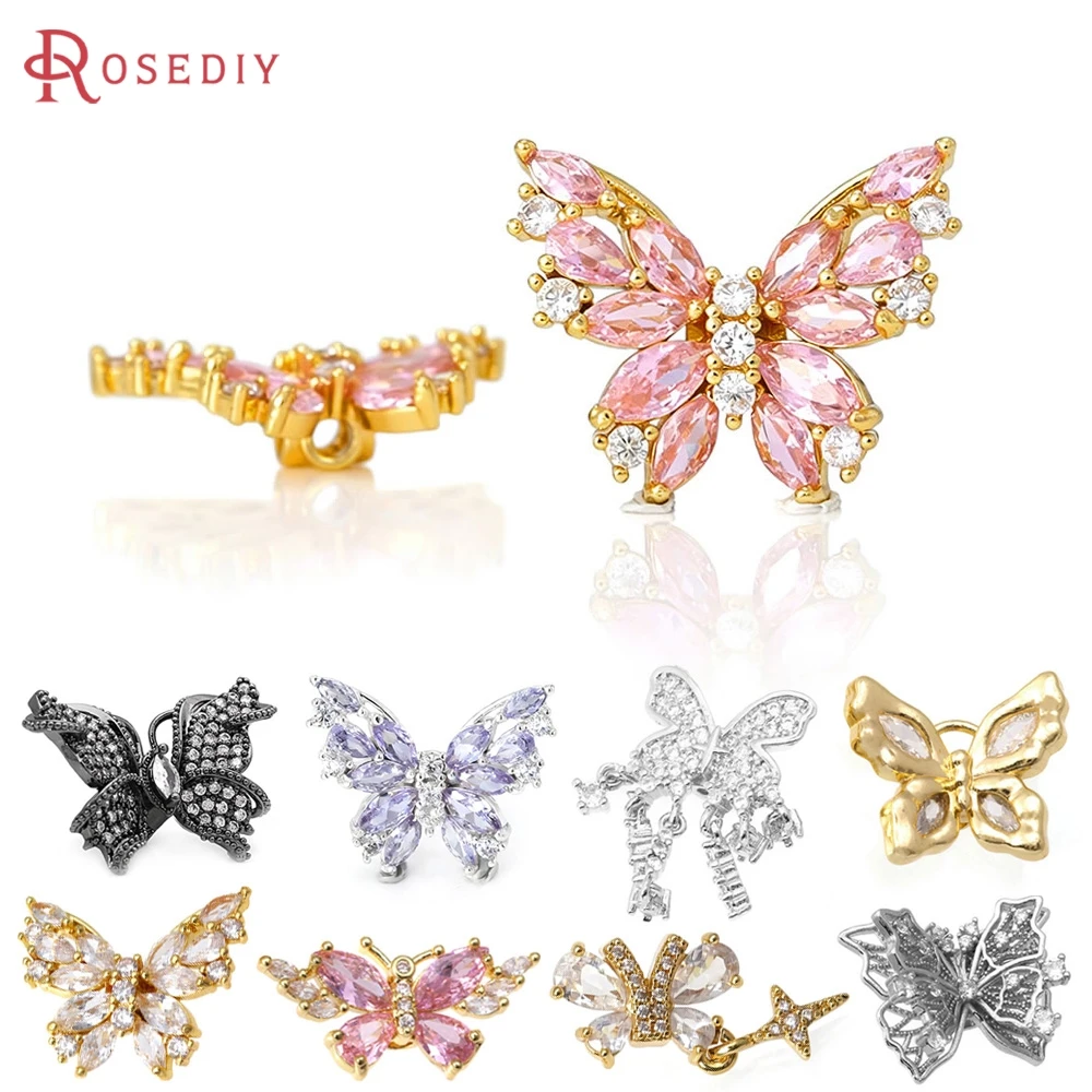 

Silver Color Brass and Zircon Butterfly Connect Charms Pendants High Quality Diy Necklace Earrings Jewelry Making Accessories