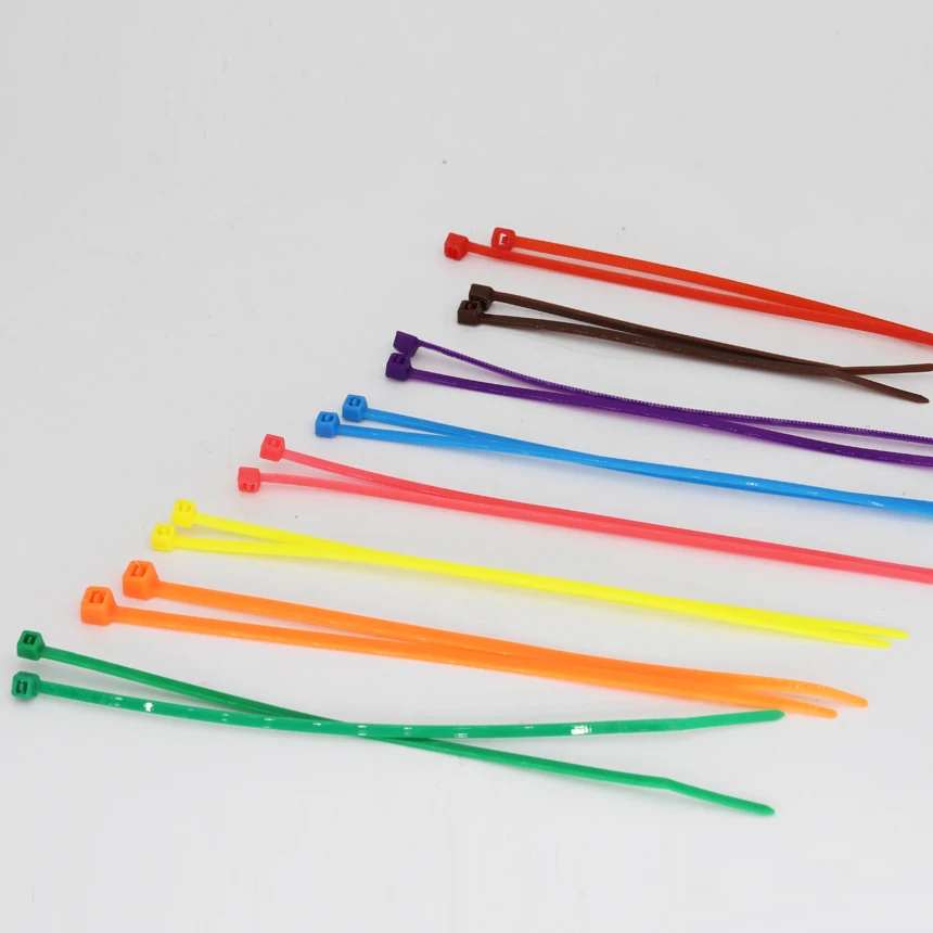 Image 7: 4 5*150/200/250/300/350/400/500mm 2.7/3.6/4.8mm largeur couleur auto-verrouillage Nylon plastique sangle enveloppement Ziptie Bundle attaches serre-câbles