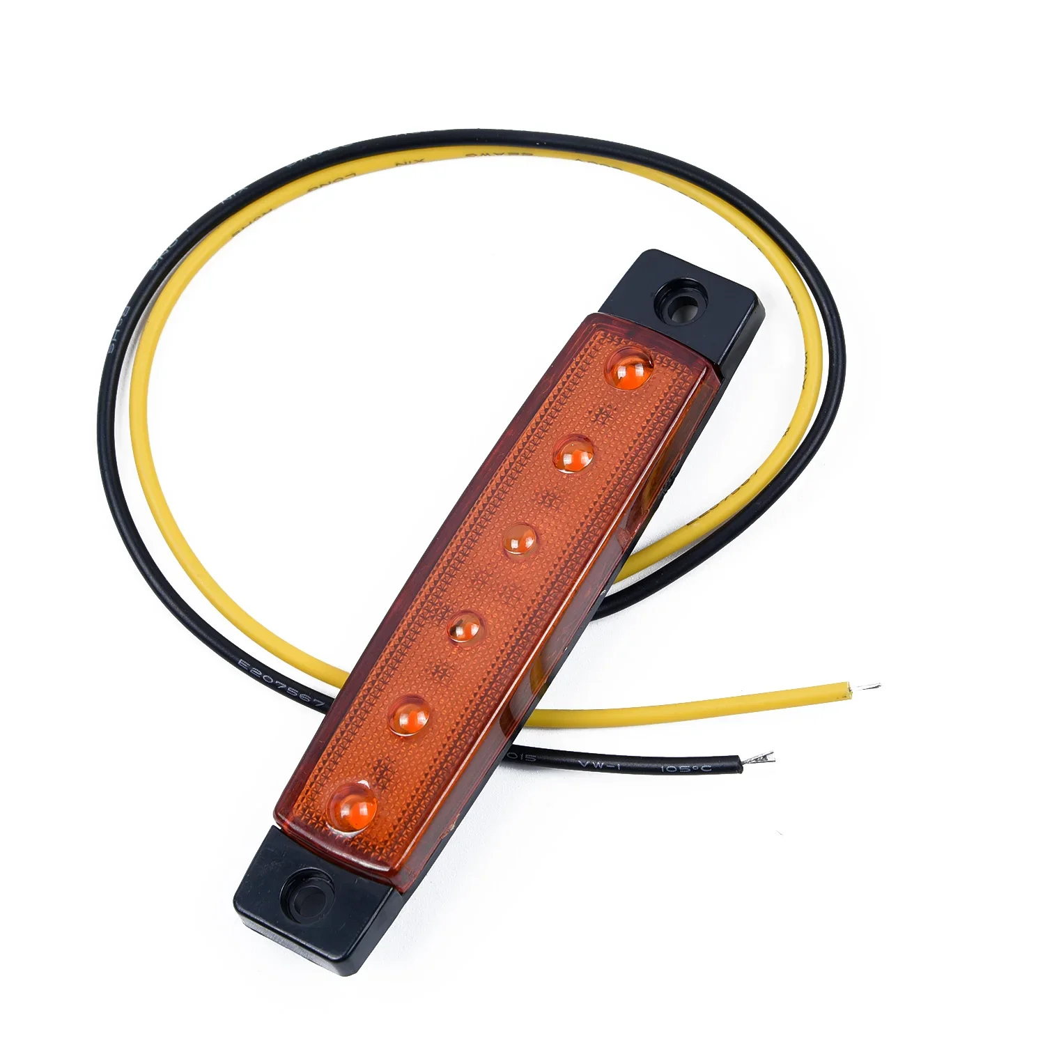 

10Pcs Yellow Truck Trailer Side Marker Indicators 24V 6 LED Car Signal Brake Rear Warning Tail Light For Bus Truck Trailer