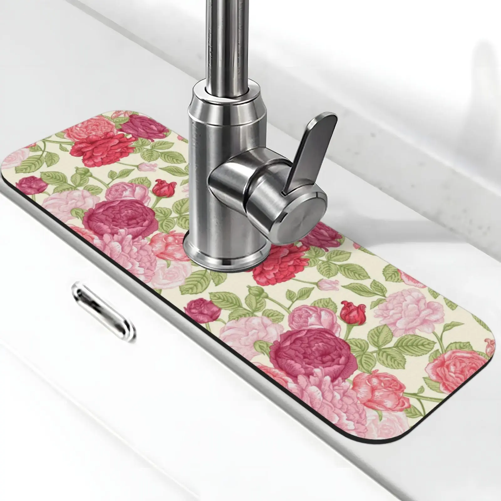 VIKAMA Duck Sunglasses Yellow Cool Kitchen Sink Splash Guard Faucet Faucet Guard Draining Mat Kitchen Bathroom Home Decor