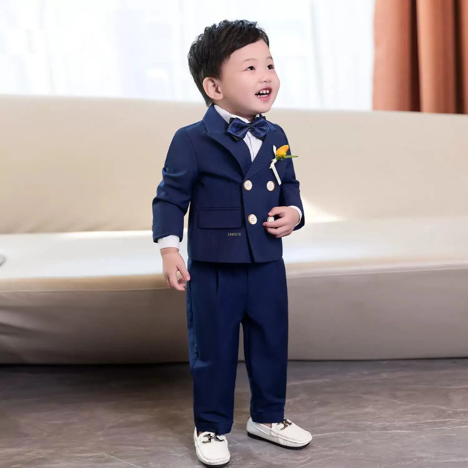 Boys Beautiful Photography Suit Children Wedding Dress Kids Stage Performance Formal Blazer Suit Baby Birthday Ceremony Costume