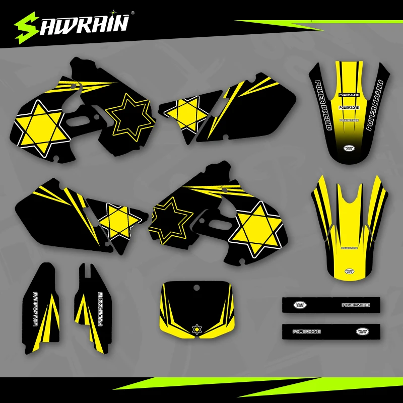 

Sawrain Motorcycle Graphics Backgrounds Decal Stickers Kits for SUZUKI 99-00RMZ125 250 03