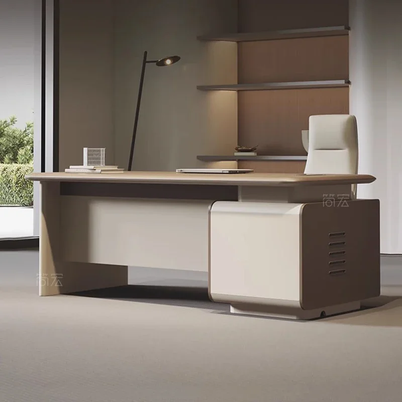 

European Wooden Office Desk Study Computer Gaming Standing Conference Office Desk Minimalist Organizers Ufficio Home Furniture