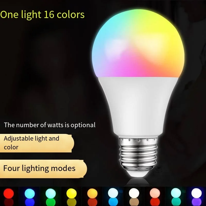 E27 LED RGB Lamp Spotlight Bulb AC 85-265V Atmosphere light  5W 9W 15W IR Remote Control Led Bulb Smart Led RGBW Lamp Home Decor