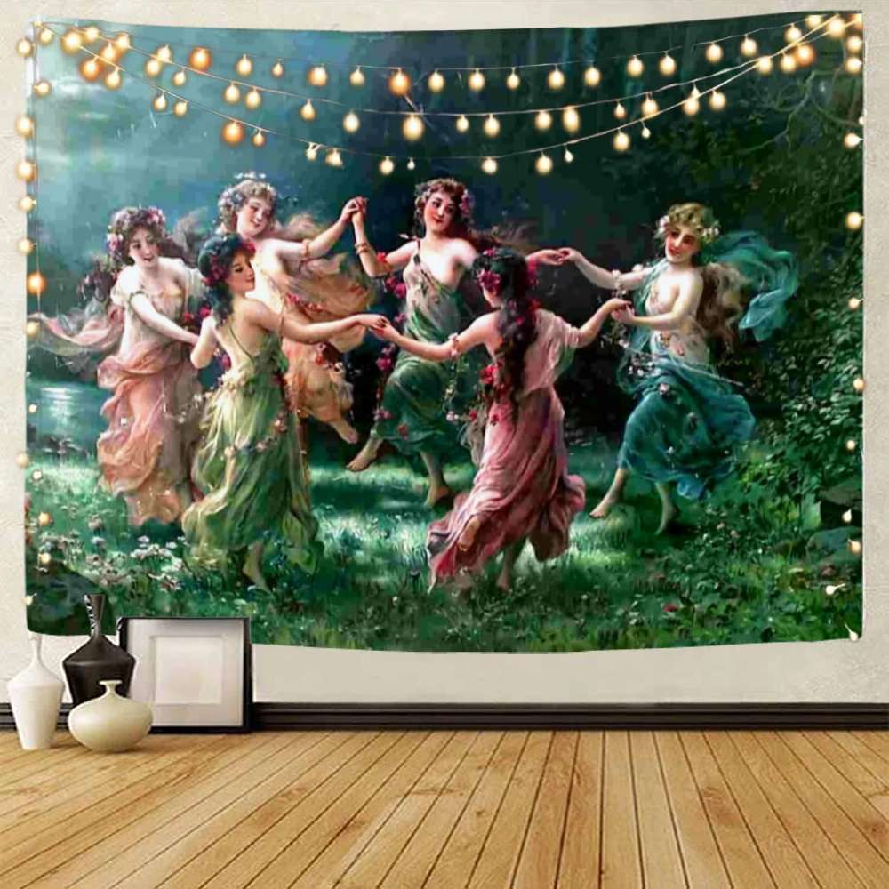 

Youth Girls Dance Oil Painting Background Decoration tapestry World Famous Oil Painting Home Background Decoration tapestry