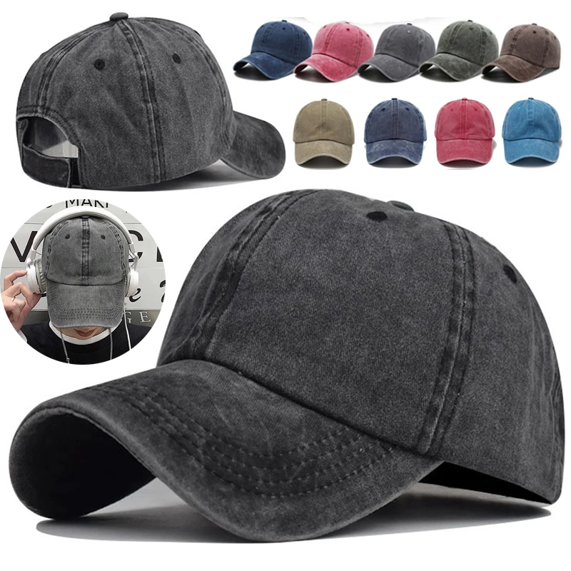 2023 Vintage Zmywalna kowbojska czapka z daszkiem Outdoor Visor Hat Mężczyźni Kobiety Para Hip Hop Czapki Rekreacyjne Regulowane Solidne Czapki