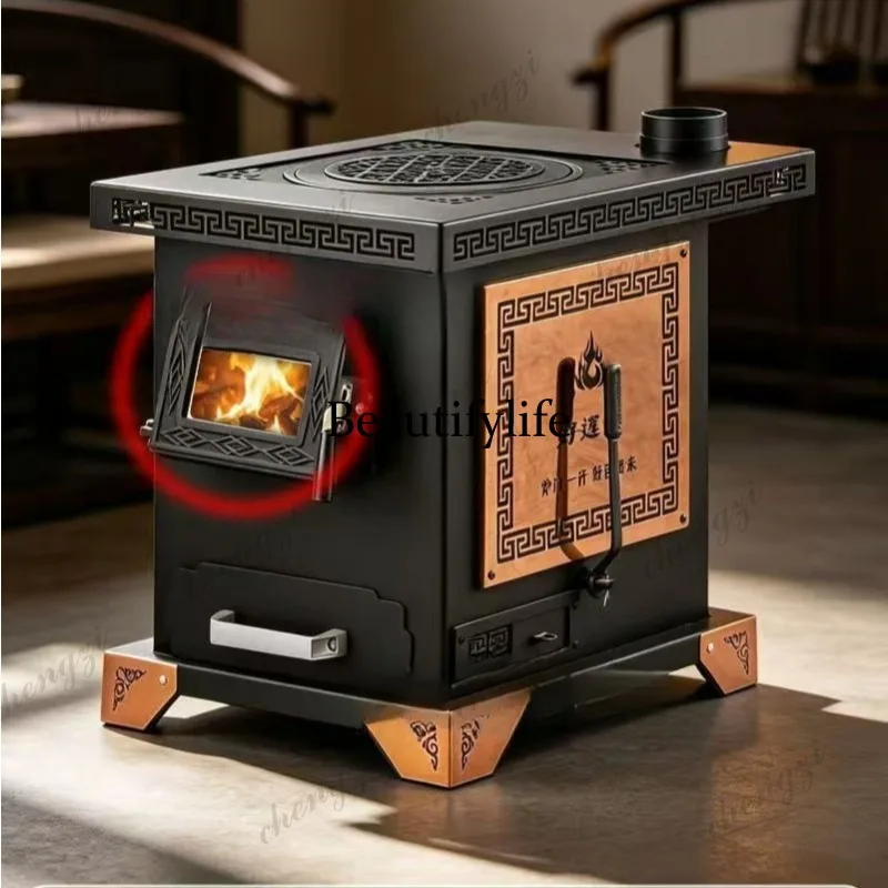 Gasifier, retro Guanhuo firewood heating stove, rural household heating stove factory spot