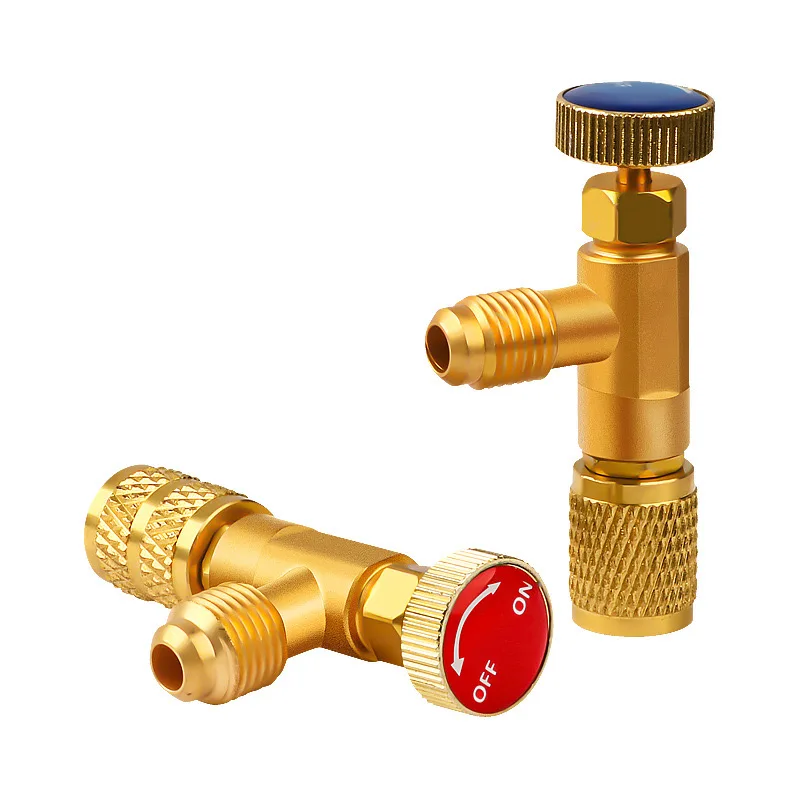 R22 R410 Refrigerant Charging Valve Air Conditioning Refrigerant Liquid Safety Valve Copper and Fluorine Safety Valve