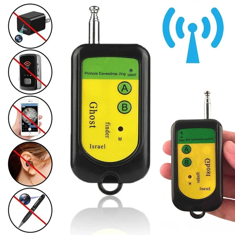 Portable RF Alarm Wireless Signal Detector Tracker Anti Spy Camera Finder Ghost Sensor Device Radio Frequency Check GSM Device