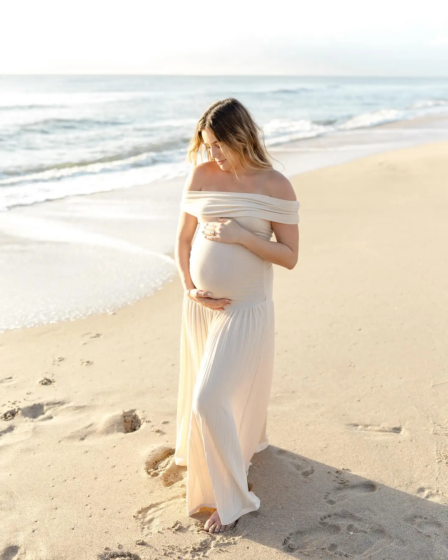 Maternity Photoshoot Dress Sleeveless Maxi Gown Elegant Pregnancy Outfit Summer Baby Shower Photography Props for Pregnant Women