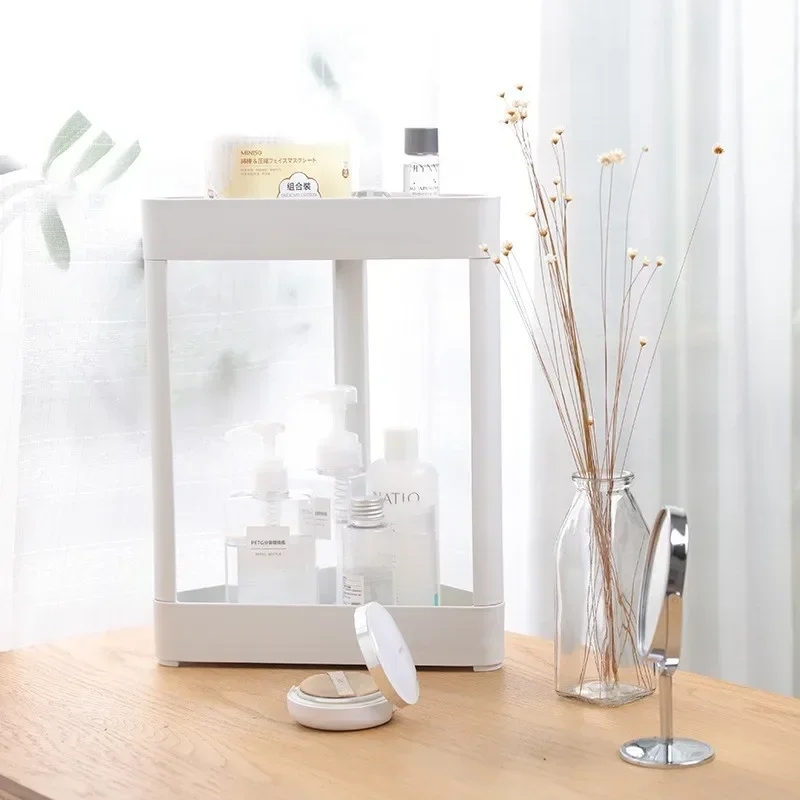 Bathroom Storage Organization Fine Double Layer Storage rack Thickened material Small Corner Shelf White minimalist style Shelf