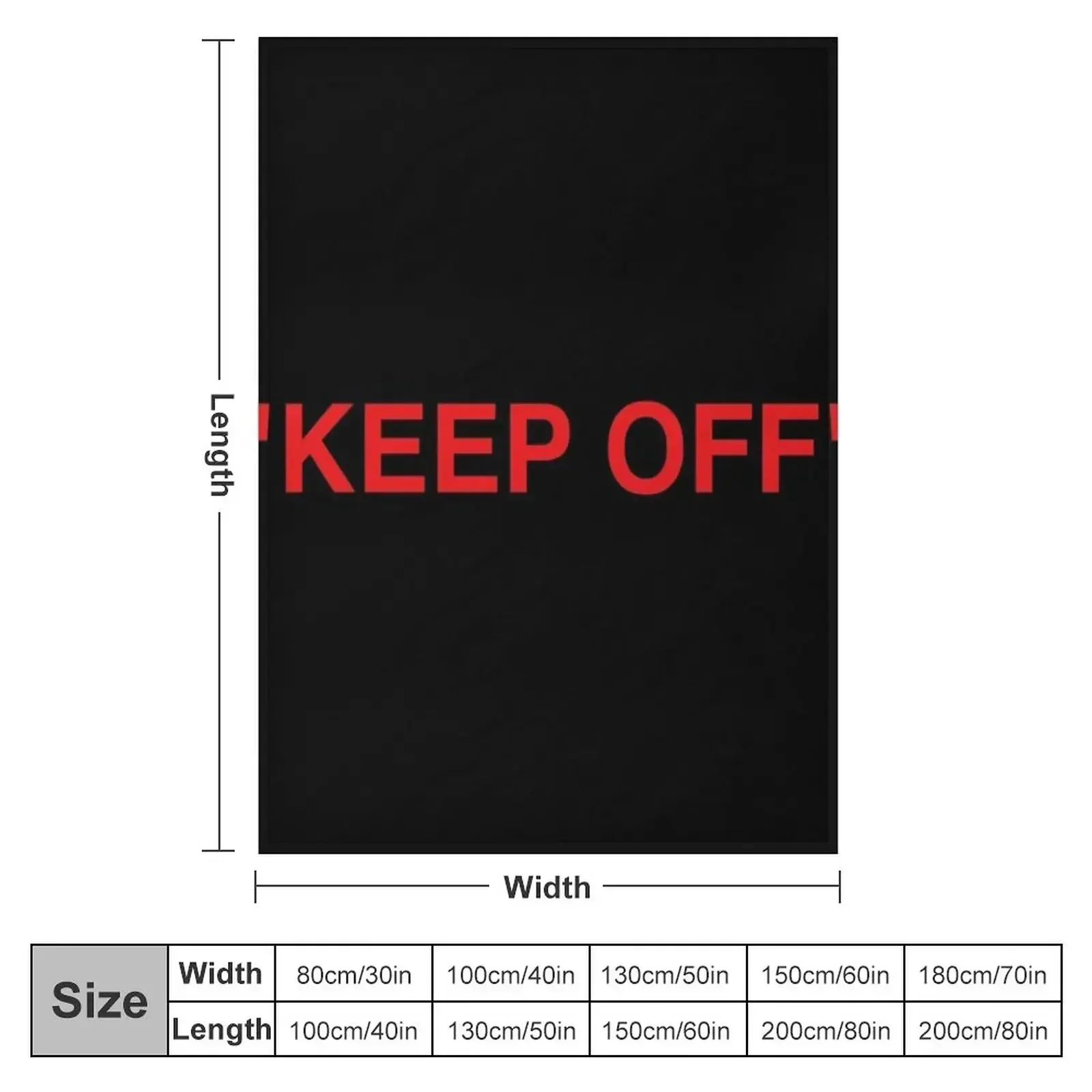 KEEP OFF LOGO - RED Throw Blanket Soft Plush Plaid Soft Stuffeds Blankets