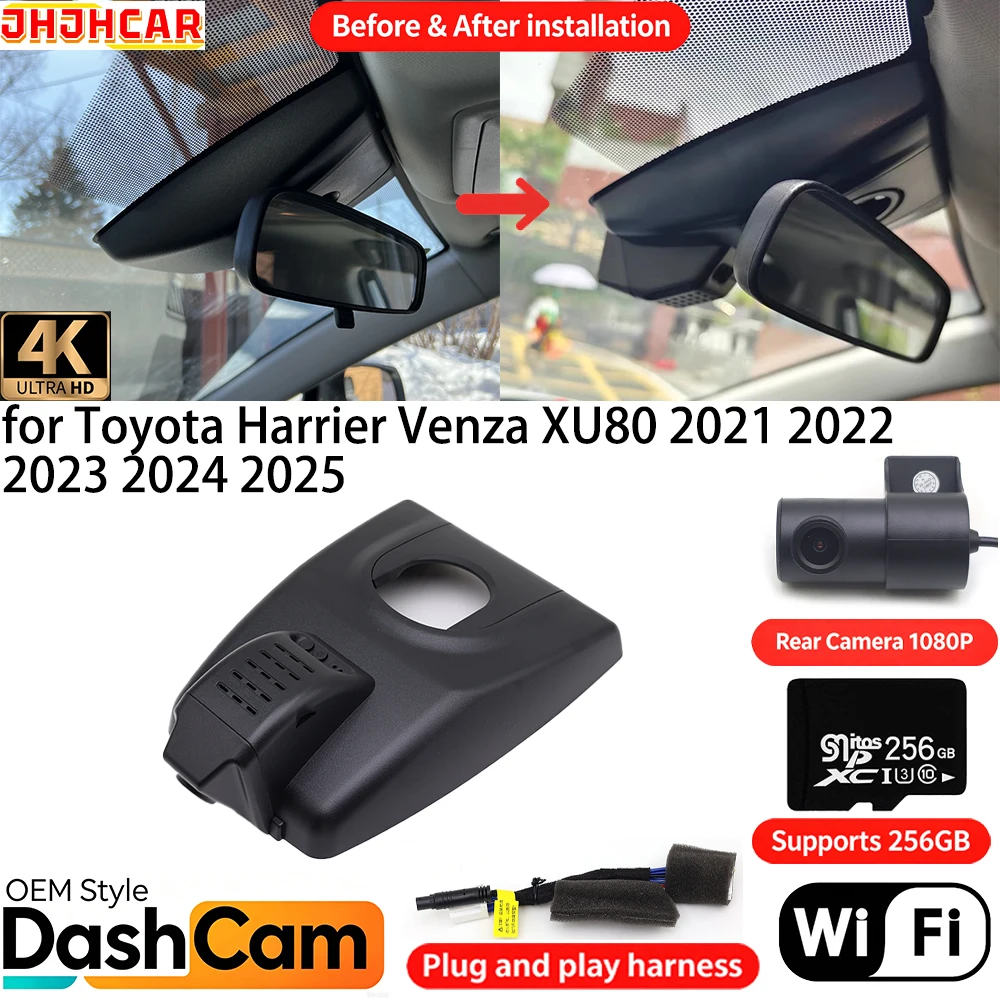 for Honda Civic City Ballade Fit Jazz Vezel Pilot Wifi OEM DVR 4K Dash Cam Front Rear Camera Loop Night Vision Video Recorder