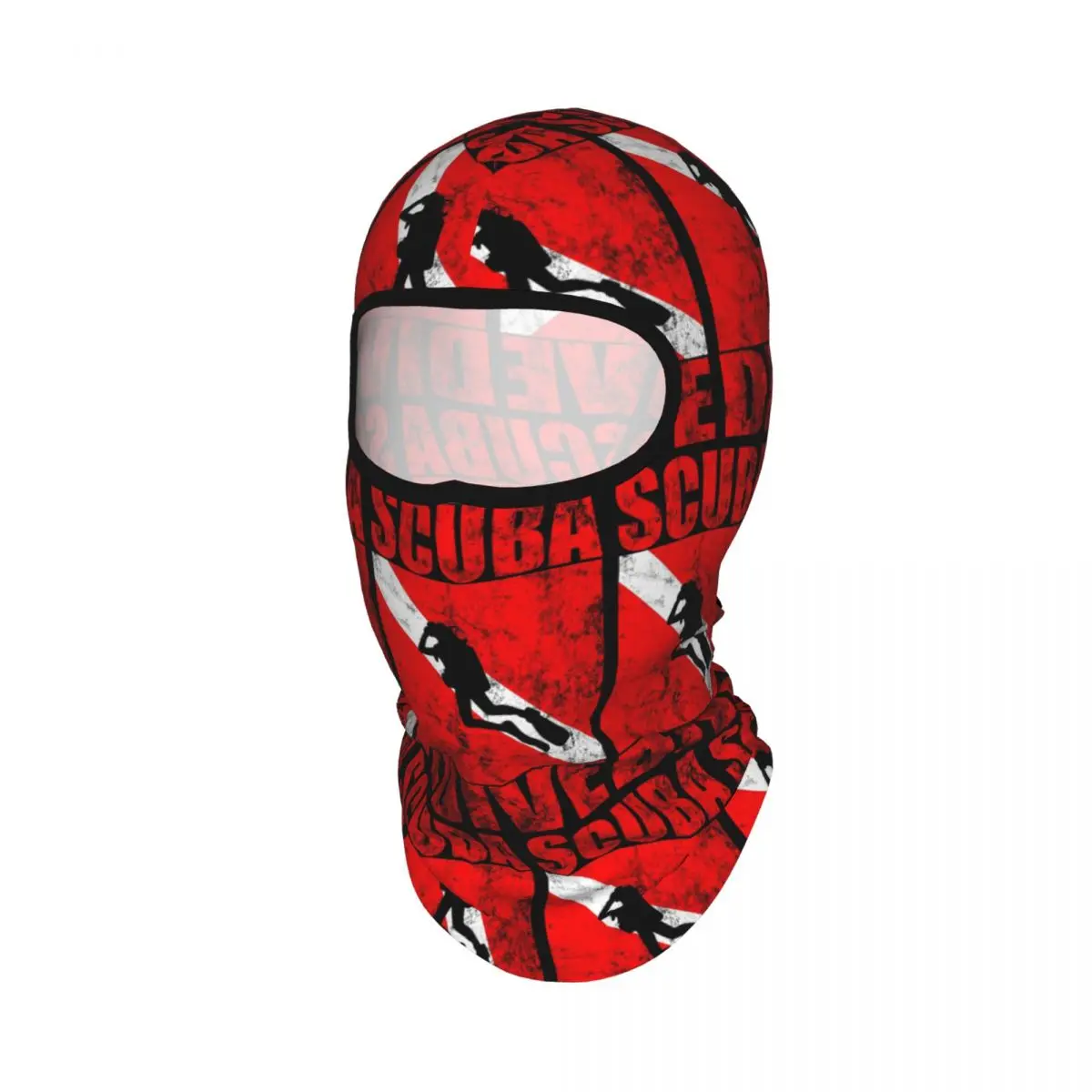 Scuba Dive Diver Down Flag Diving Gear Breathable Thin Balaclava Full Face Mask Sun Protection Neck Gaiter For Motorcycle