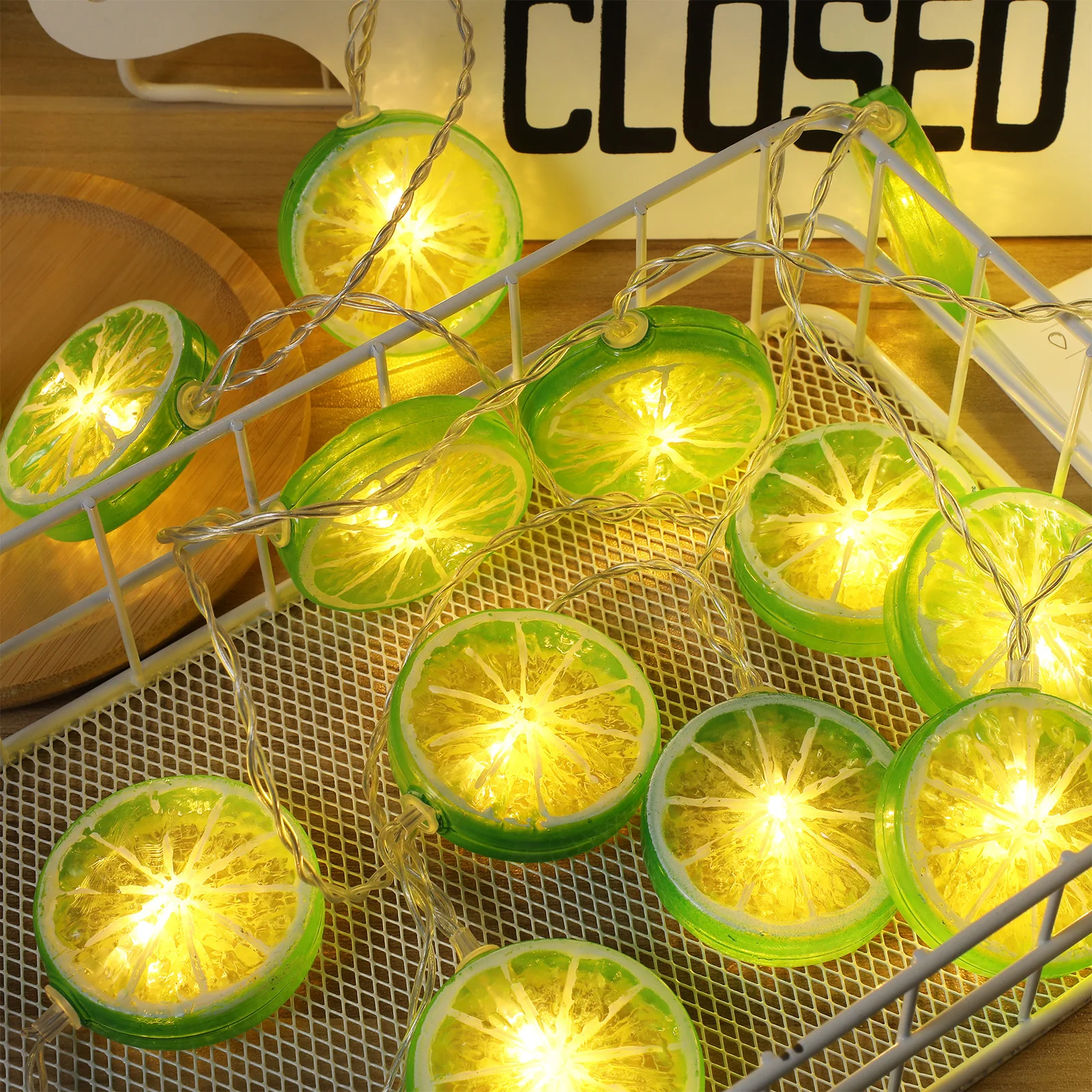 

20 Leds Lime Slice String Lights 3M Waterproof Led Decor For Plants Window Furniture Indoor Outdoor Camping Wedding Party