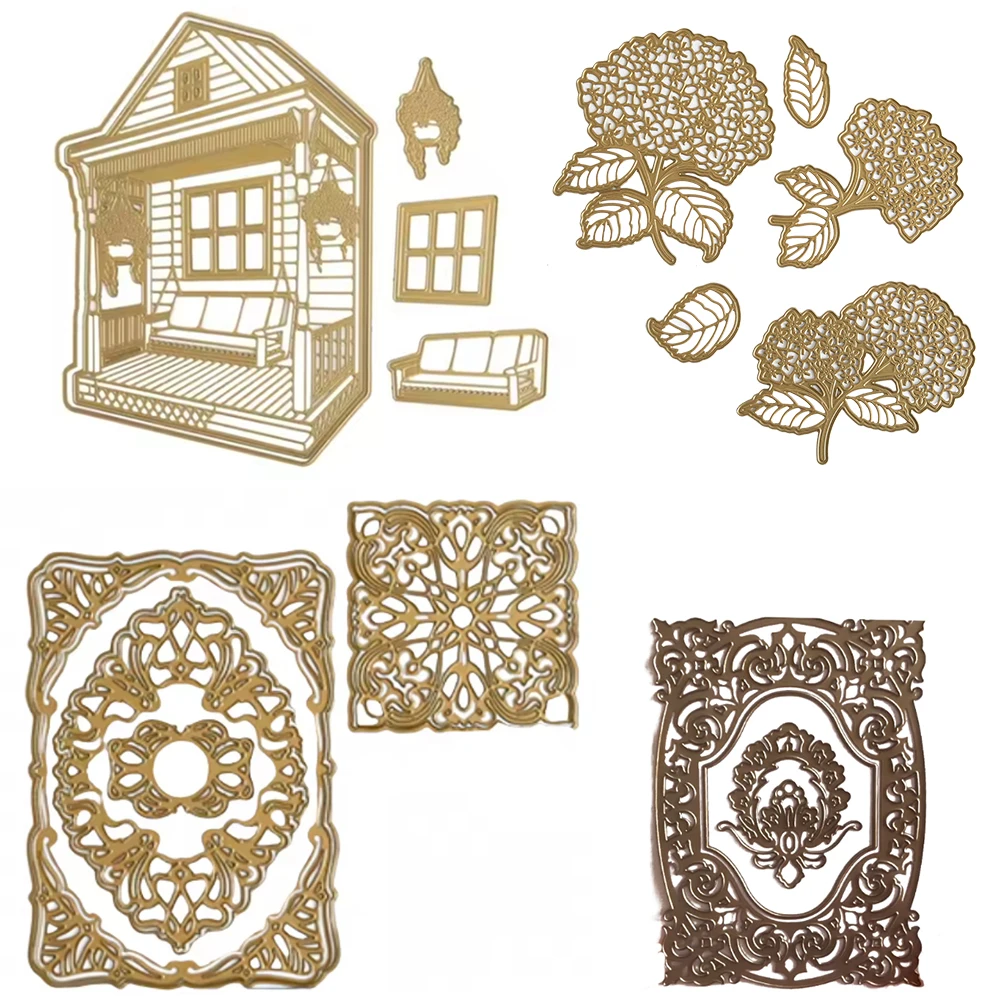

2026 April New House Flower HYDRANGEA 3D Metal Cutting Dies Craft Make Paper Greeting Card Making Template DIY Gift Handmade